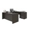Bestar Prestige + U-Shaped Workstation with One Pedestal, Bark Gray/Slate 99871-000047 - alternate 1